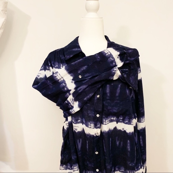 NWT INC tie dye button up long sleeved 2X - Picture 2 of 10